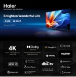 ⁦شاشة هاير 55 بوصه سمارت 4K موديل H55K80EU بتقنية كيو ال اي دي⁩ - الصورة ⁦6⁩