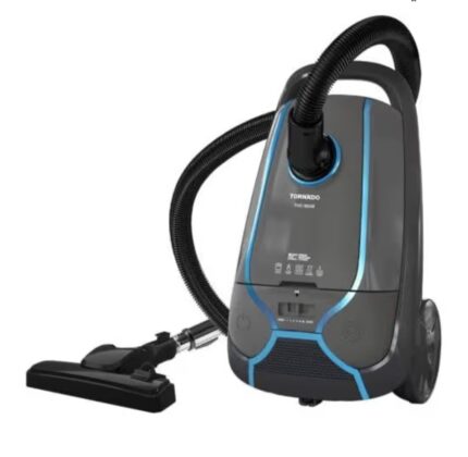 مكنسة كهربائية تورنيدو بفلتر مضاد للبكتيريا، 1800 وات، اسود رمادي    TVC-1800E