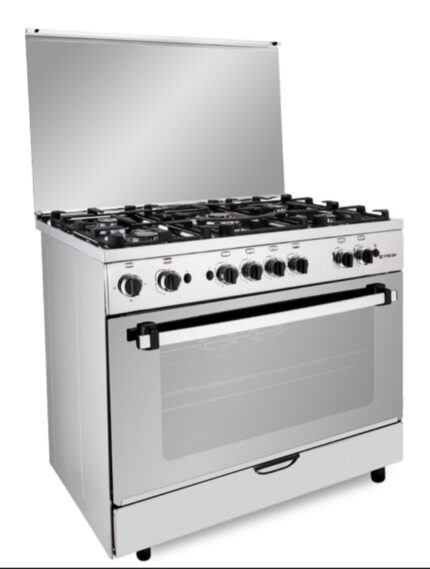 بوتاجاز فريش هاى كاست 5شعلة زهر مروحة 90 سم استانلس كامل