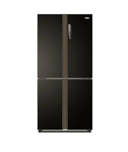 ثلاجة هاير بـ4 ابواب بسعة 502 لتر مع عاكس زجاجي اسود- HRF530TDBG